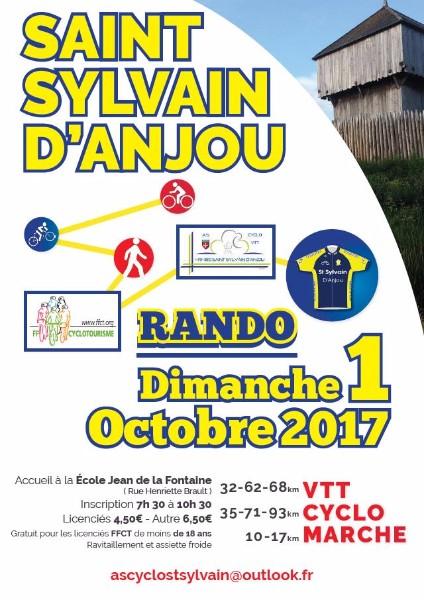 RANDO VTT/CYCLO/MARCHE à St Sylvain d'Anjou...