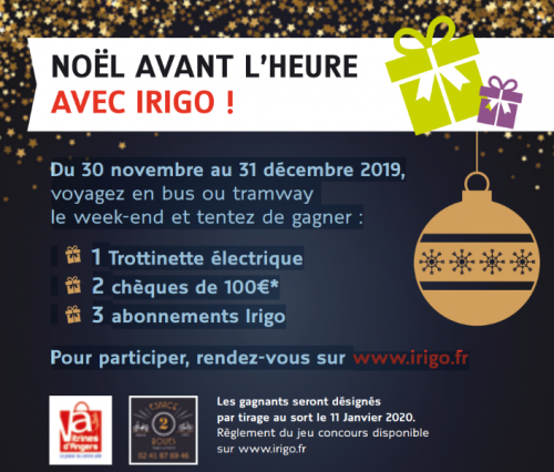 C'est NOËL avant l'heure avec notre partenaire IRIGO :